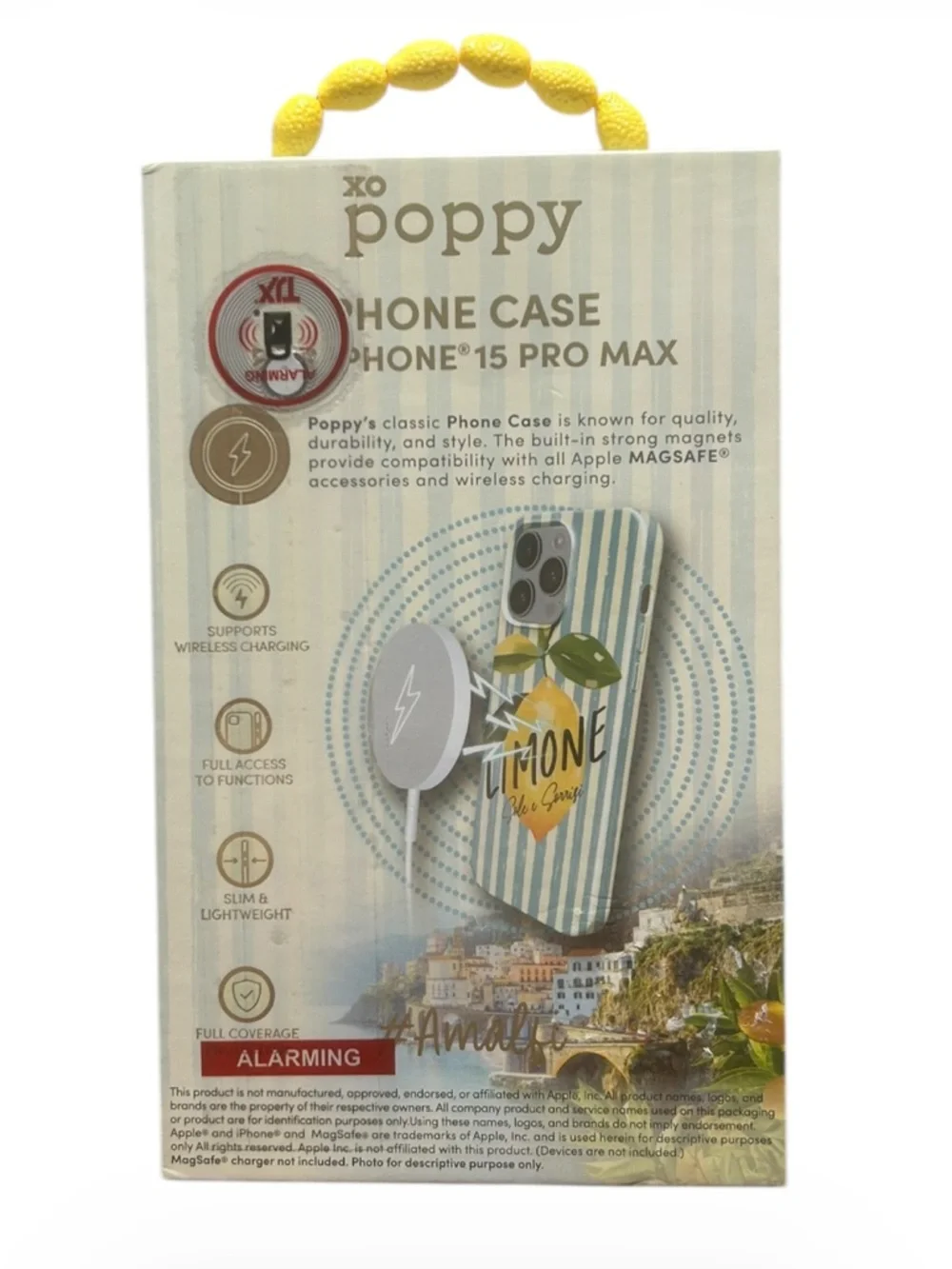 XO Poppy Vacay Limone iPhone 15 Pro Max Phone Case NWT